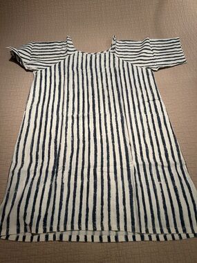 Striped Navy and White Mini Dress